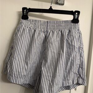 Abercrombie & Fitch Blue and White Striped Pajama Shorts—SIZE S